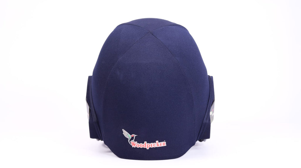 Woodpecker Pro 2.0 Professional Grade Cricket Batting Helmet with Carbon Steel | Navy Blue | Steel Double Grille Face Guard