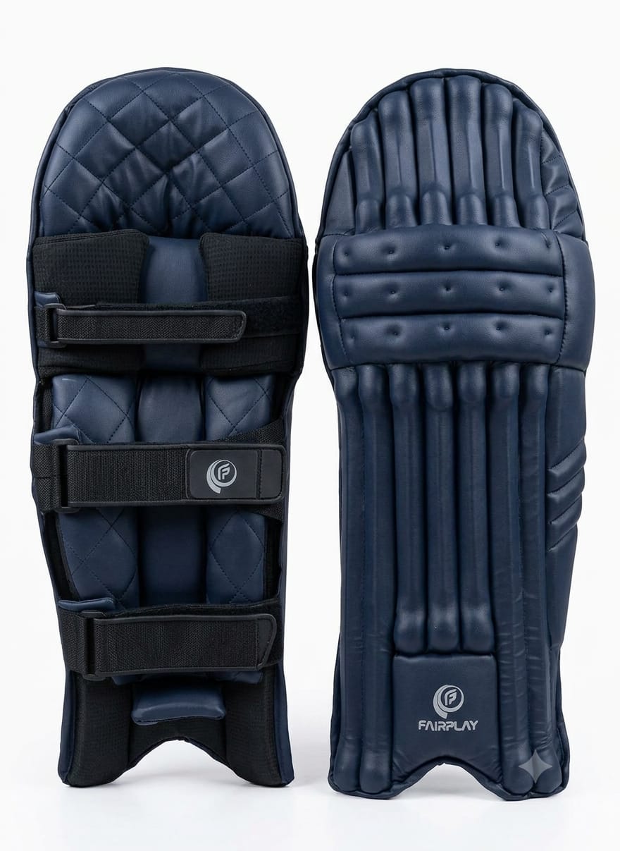 NAVY TEST BATTING LEGGUARD | PADS | 3 LAYERS FOAM (Copy)