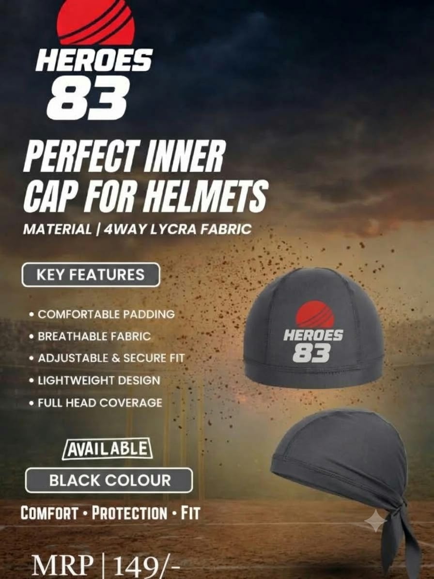 CRICKET SKULL CAP WITH KNOT | 4 WAY LYCRA STRETCH MATERIAL