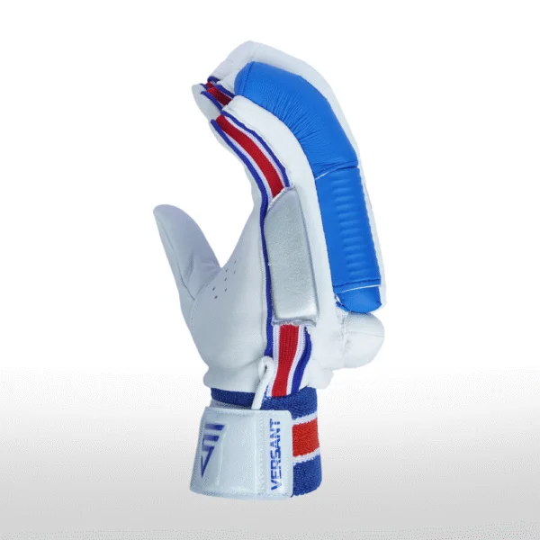 VK Goat Blue/Red BATTING GLOVES | TRIPLE PADDED | LEATHER PALM