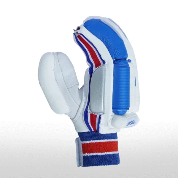 VK Goat Blue/Red BATTING GLOVES | TRIPLE PADDED | LEATHER PALM