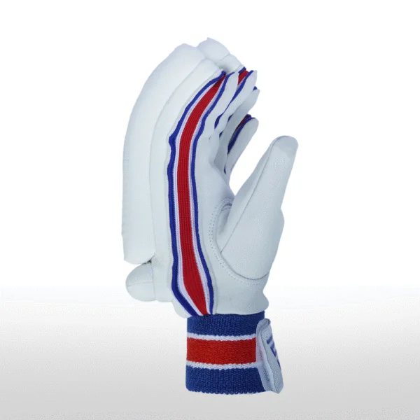 VK Goat Blue/Red BATTING GLOVES | TRIPLE PADDED | LEATHER PALM