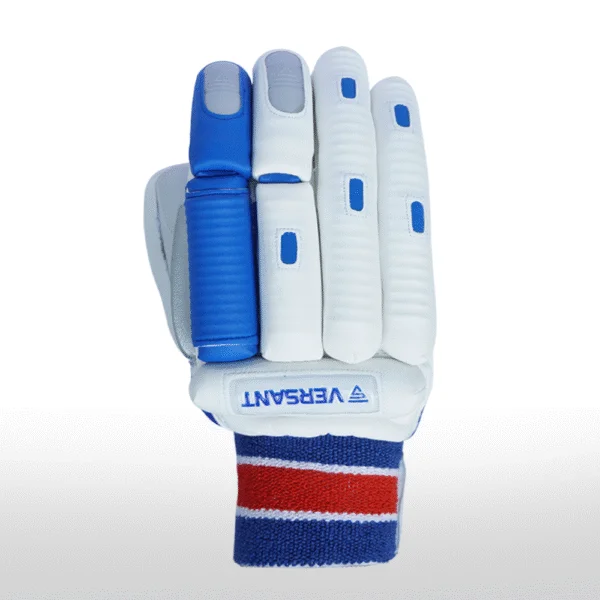 VK Goat Blue/Red BATTING GLOVES | TRIPLE PADDED | LEATHER PALM