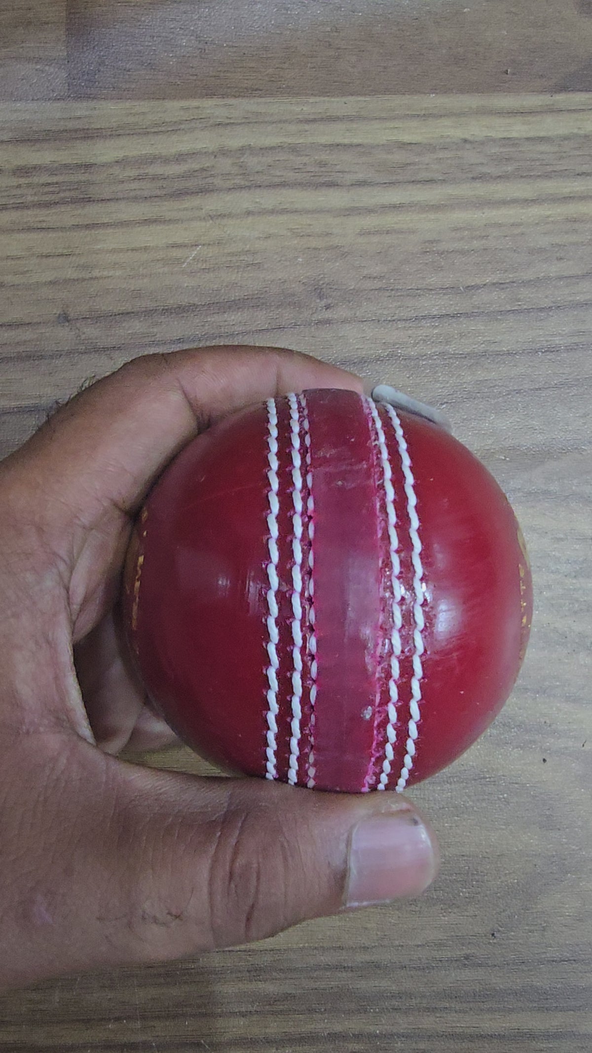 SG Super 50 Cricket Ball | Red | Leatherette material