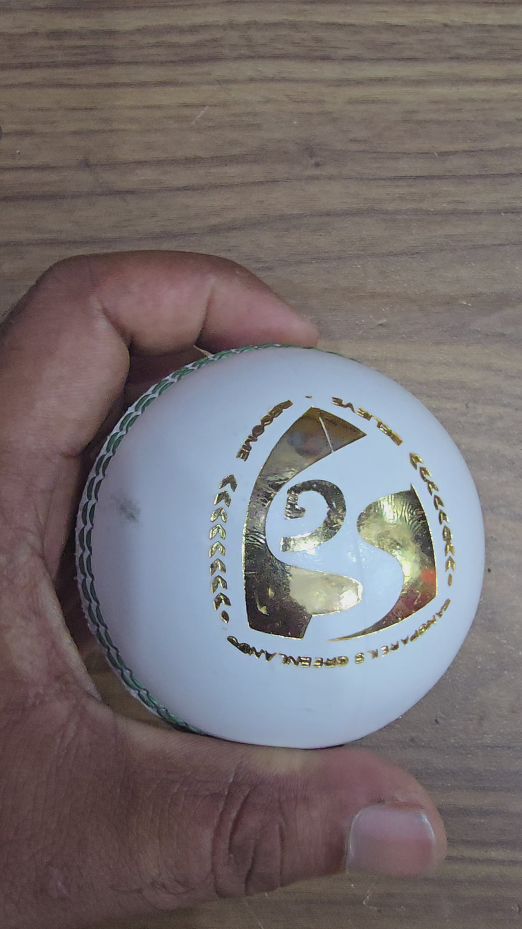 SG Super 50 Cricket Ball | White | Leatherette material