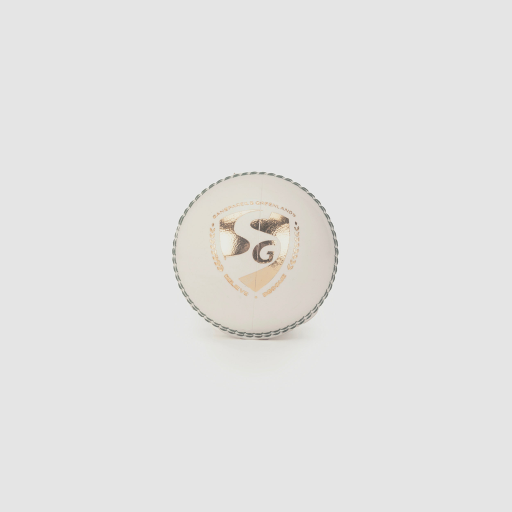 SG Super 50 Cricket Ball | White | Leatherette material